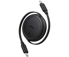 Baseus Free2Pull Mini USB-C į USB-C USB laidas, 60 W, 1, (juodas)