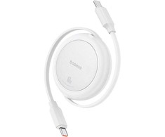 Baseus Free2Pull Mini USB-C į USB-C USB laidas, 60 W, 1, (balta)
