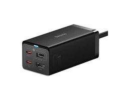 Baseus GaN5 Pro sieninis įkroviklis 2xUSB-C + USB + HDMI, 67 W (juodas)