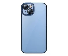Baseus Glitter skaidrus dėklas ir grūdintas stiklas, skirtas iPhone 14 Plus (mėlynas)