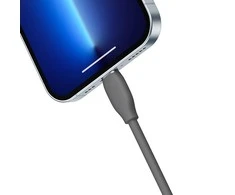 Baseus Jelly kabelis USB į Lightning, 2,4A, 1,2m juodos spalvos