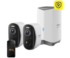 Baseus N1 2K lauko kamerų rinkinys iš 2 (baltas)