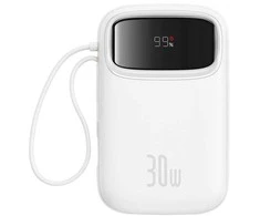 Baseus QPow 2 10000mAh 30W maitinimo blokas (baltas)