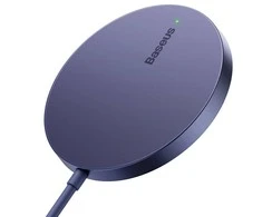 Baseus Simple Mini3 magnetinis belaidis įkroviklis 15 W (dulkėta violetinė)