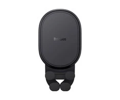 Baseus Automobilinis laikiklis 5.4-6.7" ekranų telefonams su belaidžiu įkrovimu 15W, juodas