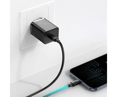 Baseus super Si Greitas įkroviklis 1C 20W su USB-C - Lightning kabeliu 1m - Juodas