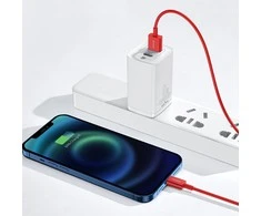 Baseus Superior serijos USB į iPhone laidas, 2.4A, 1m - raudonas