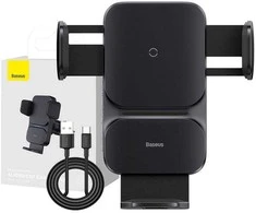 Baseus Automobilinis laikiklis 4.7-7.5" ekranų telefonams su belaidžiu Qi įkrovimu 15W, IR jutikliu
