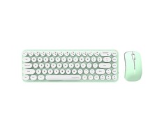Klaviatūra Belaidė klaviatūros + pelės rinkinys MOFII Bean 2.4G (balta-žalia)
