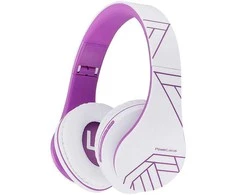 Belaidės ausinės PowerLocus P2 (balta-violetinė)