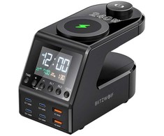 Blitzwolf BW-FW10 žadintuvas su įkrovikliu 2xUSB-A, 4xUSB-C, 240W