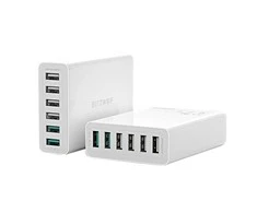 Blitzwolf BW-S15 įkroviklis 6x USB, QC 3.0, 60 W (baltas)