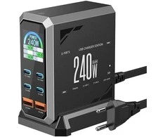 „Blitzwolf BW-S31“ 2xUSB-A, 4xUSB-C, PD, 240 W tinklo įkroviklis.