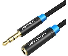 Vention Pintas 3.5 mm garso ilgintuvas 1.5 m ventiliacija VAB-B06-B150-M juoda