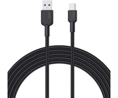 Kabelis Aukey CB-NAC1 USB-A į USB-C 1m (juodas)