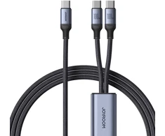 Joyroomkabelis Speedy USB-C - 2x USB-C 100W 1,5m - Juodas
