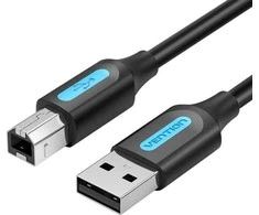 Vention USB 2.0 A–B kabelis 1.5m - Juodas