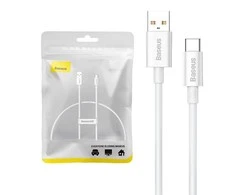 USB laidas per USB-C Baseus Superior 100W 0.25m (baltas)