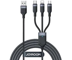 Daugiafunkcis USB kabelis Joyroom S-1T3018A18 3w1 / 3.5A / 0.3m (juodas)