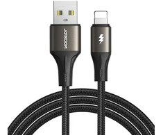 USB laidas į Lightning Joyroom SA25-AL3 / 3A / 1.2 m (juodas)