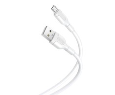 XO kabelis NB212 USB - microUSB 1,0 m 2,1A baltos spalvos