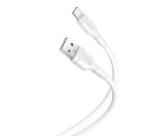 USB laidas į USB-C XO NB212 2.1A 1m (baltas)