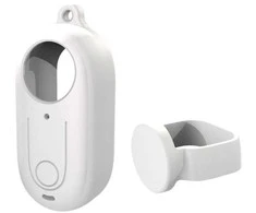 Kameros silikoninis dėklas Puluz su objektyvo dangteliu, skirtas Insta360 GO 3 Baltas