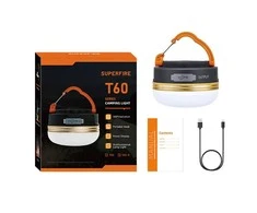 Stovyklavietė Superfire T60, 2,5W, 1000mAh