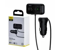 Automobilinis Bluetooth MP3 grotuvas + įkroviklis Baseus T Shaped S-16 Juodas OS