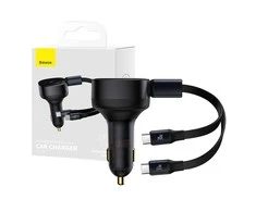 Automobilinis įkroviklis Baseus Enjoyment su kabeliu USB-C, 33W (juodas)