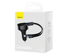 Automobilinis įkroviklis Baseus Enjoyment su kabeliu USB-C, 33W (juodas)