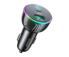 Automobilinis įkroviklis Joyroom JR-CL26, 2x USB-C PD, 1x USB 70W (juodas)