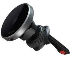Automobilinis telefono laikiklis Aukey HD-MC13, su įkrovikliu 15W Qi2 (juodas)