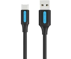 Įkrovimo laidas nuo USB-A 2.0 iki USB-C Vention COKBD 0.5 m (juodas)