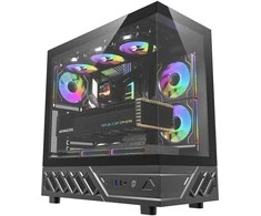 DarkFlash DS950 computer case (juodas) + 6 fans