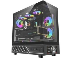 „DarkFlash DS950V“ kompiuterio korpusas su ekranu (juodas) + 6 ventiliatoriais