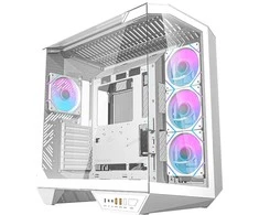 Darkflash DY470 kompiuterio korpusas baltos spalvos + 4 ventiliatoriai + GPU bracket