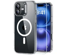 ESR Classic Hybrid Halolock MagSafe + Tempered Glass Apple iPhone 16 – dėklas telefonui skaidrus