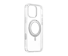 Magnetic dėklas su stoveliu Baseus SkyRing 360° Apple iPhone 16 Pro Pro skaidrus