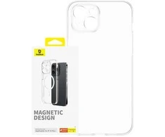 Magnetinis telefono dėklas, skirtas iPhone 15 Plus Baseus OS-Lucent serijai (aiškus)