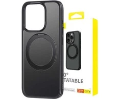 Magnetinis telefono dėklas, skirtas iPhone 15 ProMax Baseus CyberLoop serijai (juodas)