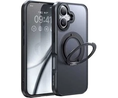 McDodo PC-4930 MagSafe dėklas iPhone 16 su stovu (juodas)