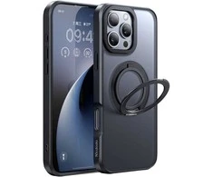 McDodo PC-4933 MagSafe dėklas skirtas iPhone 16 Pro Max su stovu (juodas)