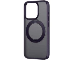 Telefono dėklas Baseus SkyRing Magnetic su stovu iP 14 Pro Max + grūdintas stiklas ir valymo rinkinys (violetinė)