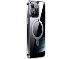 Torras telefono dėklas UPRO Ostand Clear skirtas iPhone 15 PRO (skaidrus)
