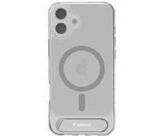 Dėklas Torras Pstand serija su iPhone 16 Plus (skaidrus)