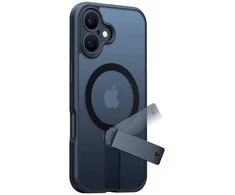 Dėklas Torras Pstand Spin Case, skirtas iPhone 16 (juodas)