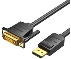 Vention DisplayPort į DVI kabelis 2 m ventiliacija HAFBH (juodas)