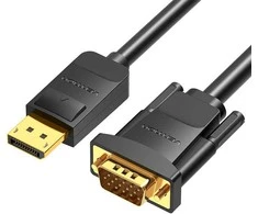 Vention DisplayPort į VGA kabelis 1.5 m ventiliacijos HBLBG (juodas)