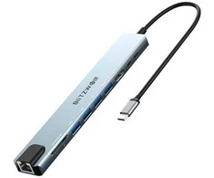 Prijungimo stotis Blitzwolf BW-TH5 10in1 USB-C (sidabrinė)